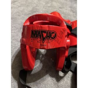 Macho Red Adult Headgear Head‎ Protector MMA Taekwondo Judo Karate